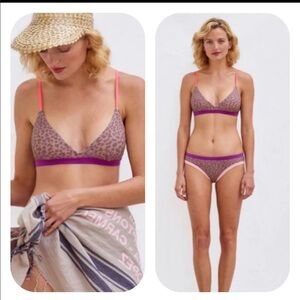 Sundry Leopard Bikini Top